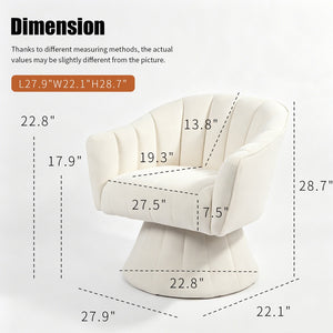 English Elm Modern Striped Upholstered Accent Chair with Lumbar Support and Matte Black Metal Legs Cream W2105P509591