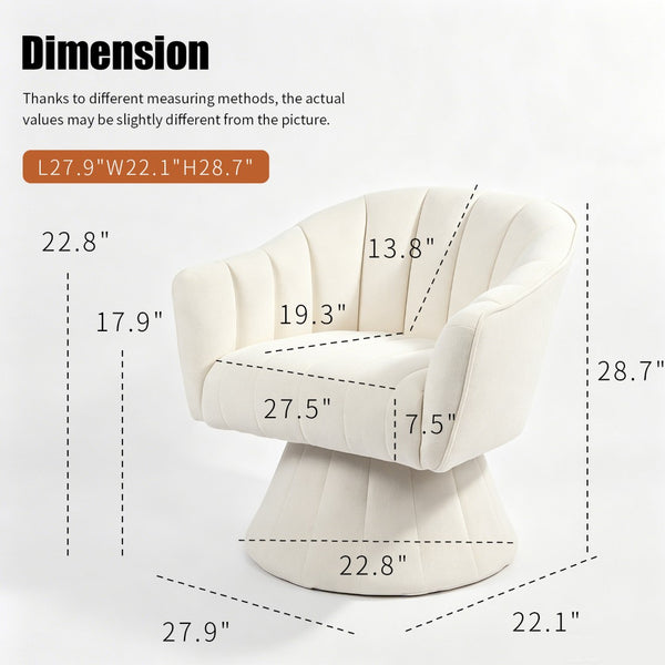 English Elm Modern Striped Upholstered Accent Chair with Lumbar Support and Matte Black Metal Legs Cream W2105P509591