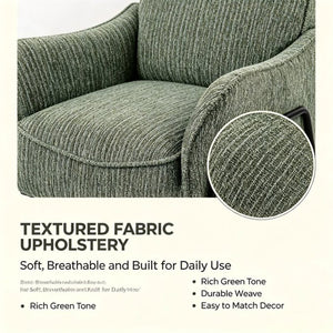 English Elm Modern Striped Upholstered Accent Chair with Lumbar Pillow and Matte Black Metal Frame W2105P509596