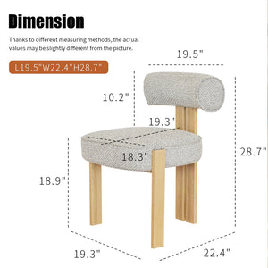 English Elm Modern Wingback Faux Leather Accent Chair with X-frame Legs for Living Room Reading Grey W2105P513630