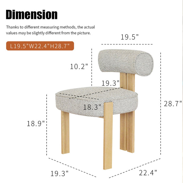 English Elm Modern Wingback Faux Leather Accent Chair with X-frame Legs for Living Room Reading Grey W2105P513630