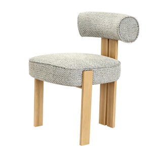 English Elm Modern Wingback Faux Leather Accent Chair with X-frame Legs for Living Room Reading Grey W2105P513630
