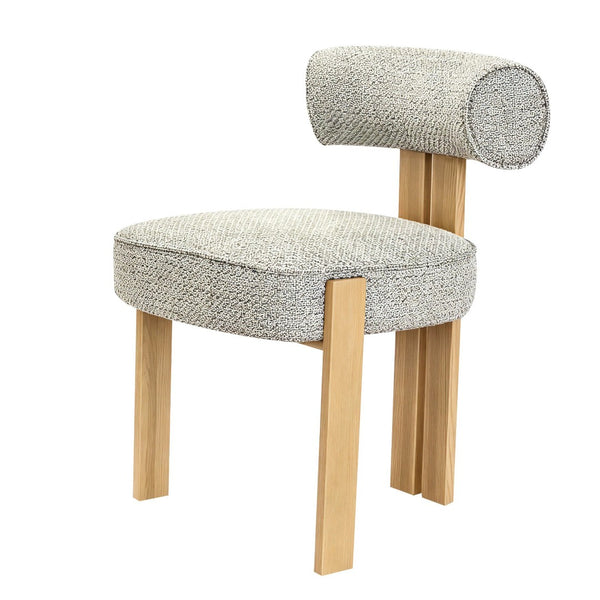 English Elm Modern Wingback Faux Leather Accent Chair with X-frame Legs for Living Room Reading Grey W2105P513630