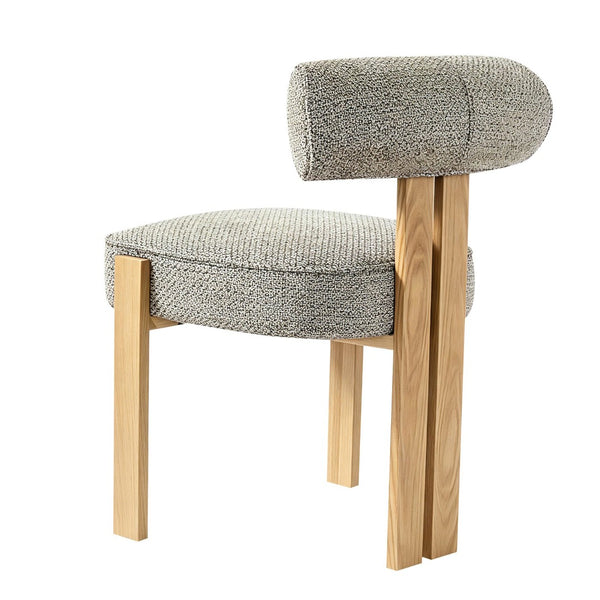 English Elm Modern Wingback Faux Leather Accent Chair with X-frame Legs for Living Room Reading Grey W2105P513630