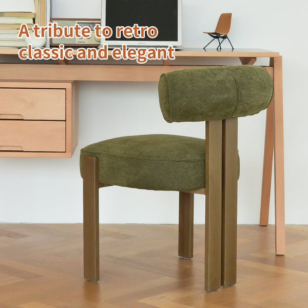 English Elm Modern Wingback Faux Leather Accent Chair with X-frame Legs for Living Room Reading Green W2105P513661