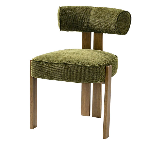 English Elm Modern Wingback Faux Leather Accent Chair with X-frame Legs for Living Room Reading Green W2105P513661