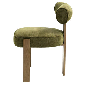 English Elm Modern Wingback Faux Leather Accent Chair with X-frame Legs for Living Room Reading Green W2105P513661