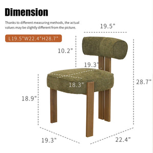 English Elm Modern Wingback Faux Leather Accent Chair with X-frame Legs for Living Room Reading Green W2105P513661
