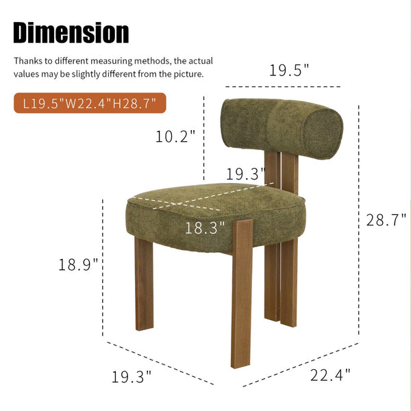 English Elm Modern Wingback Faux Leather Accent Chair with X-frame Legs for Living Room Reading Green W2105P513661