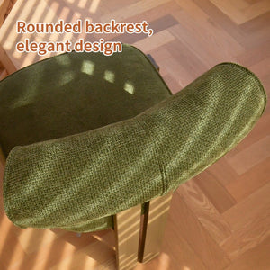 English Elm Modern Wingback Faux Leather Accent Chair with X-frame Legs for Living Room Reading Green W2105P513661