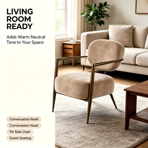English Elm Modern Wingback Faux Leather Accent Chair with X-frame Legs for Living Room Reading W2105P517477