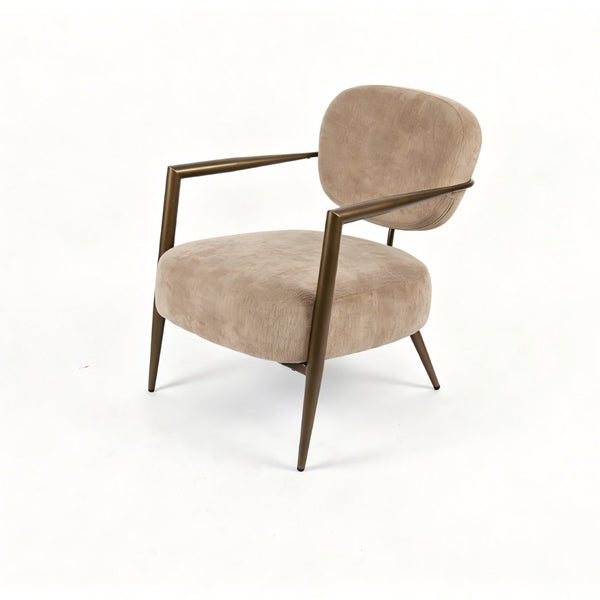 English Elm Modern Wingback Faux Leather Accent Chair with X-frame Legs for Living Room Reading W2105P517477