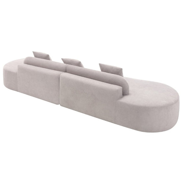 English Elm Sofa Cloud Curved Terrycloth Upholstered Modular Living Room Lounge Plush Wraparound W2108P168063