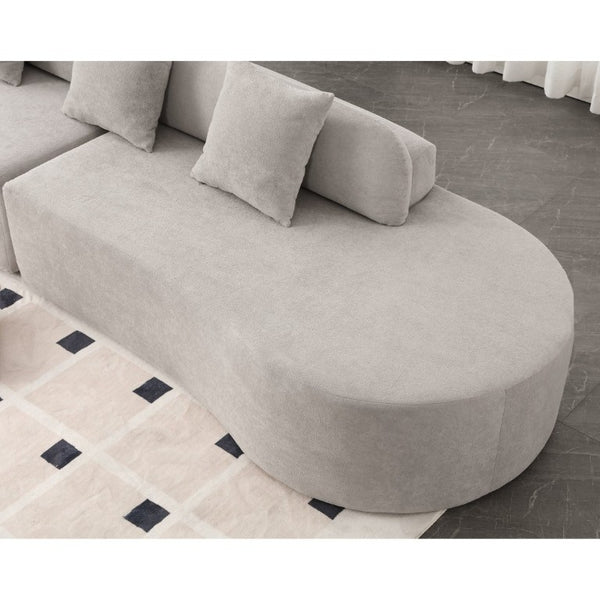 English Elm Sofa Cloud Curved Terrycloth Upholstered Modular Living Room Lounge Plush Wraparound W2108P168063