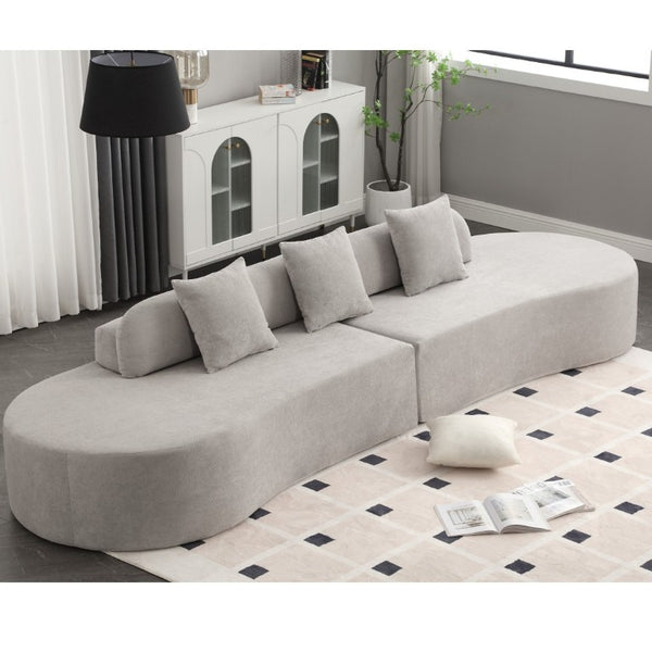 English Elm Sofa Cloud Curved Terrycloth Upholstered Modular Living Room Lounge Plush Wraparound W2108P168063