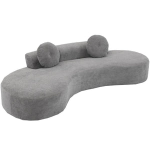 English Elm [new Curved Cloud Sofa 105 Inch Corduroy Upholstered Modern Minimalist Living Room Couch Gray W2108P196831