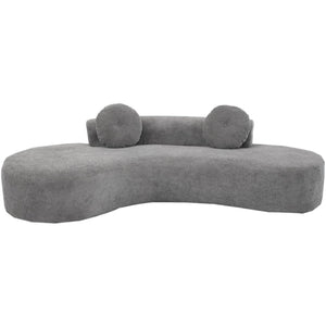 English Elm [new Curved Cloud Sofa 105 Inch Corduroy Upholstered Modern Minimalist Living Room Couch Gray W2108P196831