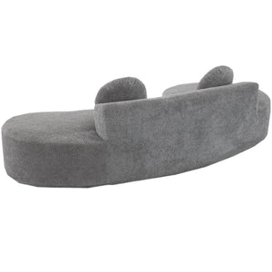 English Elm [new Curved Cloud Sofa 105 Inch Corduroy Upholstered Modern Minimalist Living Room Couch Gray W2108P196831