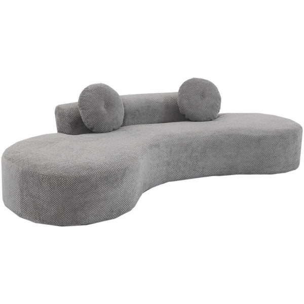 English Elm [new Curved Cloud Sofa 105 Inch Corduroy Upholstered Modern Minimalist Living Room Couch Gray W2108P196831