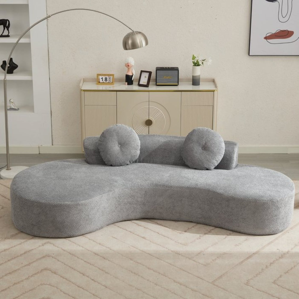 English Elm [new Curved Cloud Sofa 105 Inch Corduroy Upholstered Modern Minimalist Living Room Couch Gray W2108P196831