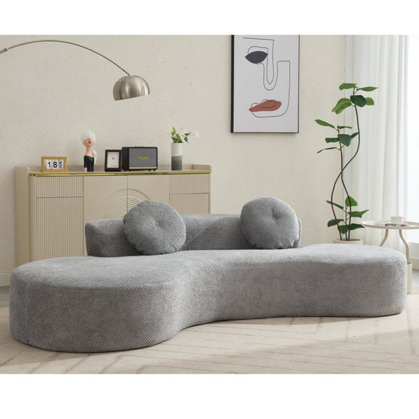 English Elm [new Curved Cloud Sofa 105 Inch Corduroy Upholstered Modern Minimalist Living Room Couch Gray W2108P196831