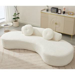 English Elm [new Curved Cloud Sofa 105 Inch Corduroy Upholstered Modern Minimalist Living Room Couch Beige W2108P196834
