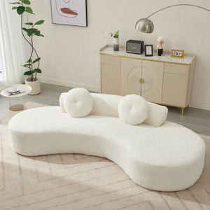 English Elm [new Curved Cloud Sofa 105 Inch Corduroy Upholstered Modern Minimalist Living Room Couch Beige W2108P196834