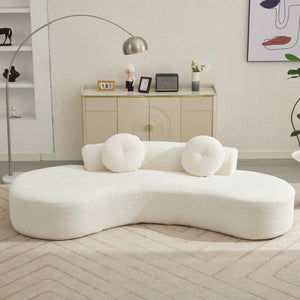 English Elm [new Curved Cloud Sofa 105 Inch Corduroy Upholstered Modern Minimalist Living Room Couch Beige W2108P196834