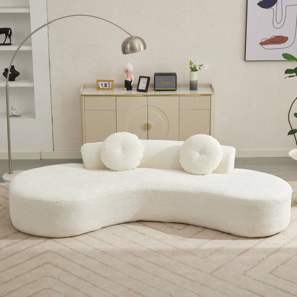 English Elm [new Curved Cloud Sofa 105 Inch Corduroy Upholstered Modern Minimalist Living Room Couch Beige W2108P196834