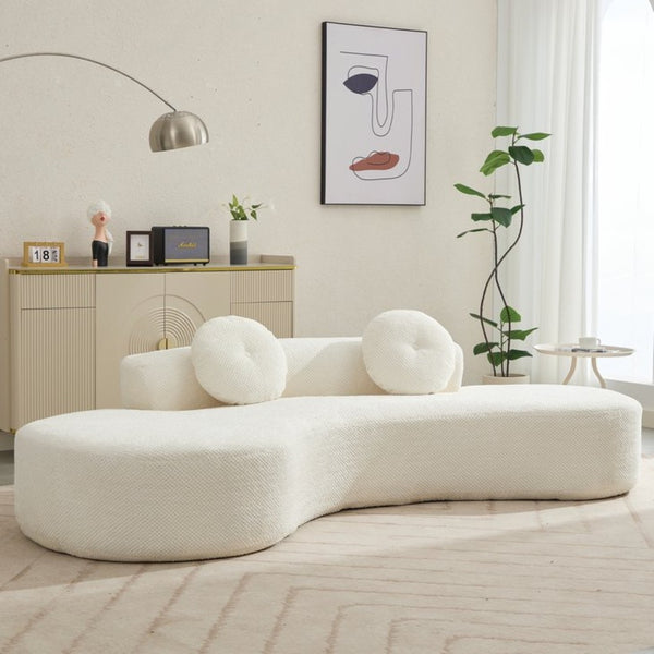 English Elm [new Curved Cloud Sofa 105 Inch Corduroy Upholstered Modern Minimalist Living Room Couch Beige W2108P196834