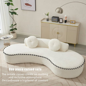 English Elm [new Curved Cloud Sofa 105 Inch Corduroy Upholstered Modern Minimalist Living Room Couch Beige W2108P196834