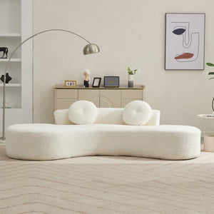 English Elm [new Curved Cloud Sofa 105 Inch Corduroy Upholstered Modern Minimalist Living Room Couch Beige W2108P196834