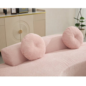 English Elm [new Curved Cloud Sofa 105 Inch Corduroy Upholstered Modern Minimalist Living Room Couch Pink W2108P196836