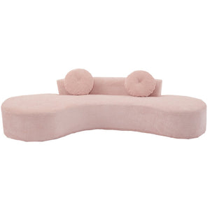 English Elm [new Curved Cloud Sofa 105 Inch Corduroy Upholstered Modern Minimalist Living Room Couch Pink W2108P196836
