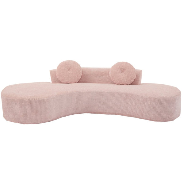 English Elm [new Curved Cloud Sofa 105 Inch Corduroy Upholstered Modern Minimalist Living Room Couch Pink W2108P196836
