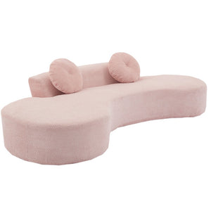 English Elm [new Curved Cloud Sofa 105 Inch Corduroy Upholstered Modern Minimalist Living Room Couch Pink W2108P196836