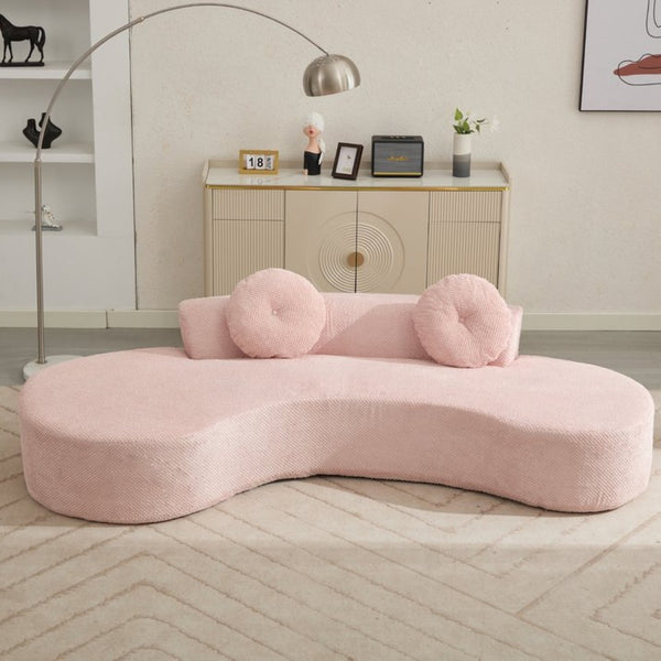 English Elm [new Curved Cloud Sofa 105 Inch Corduroy Upholstered Modern Minimalist Living Room Couch Pink W2108P196836