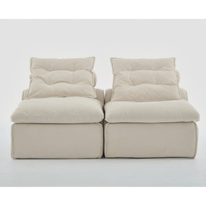 English Elm New Modular Corduroy Two Seat Sofa with Pocket Spring Support and Lumbar Neck Pillows W2108P236840