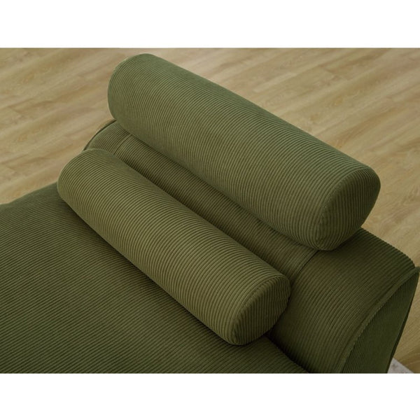 English Elm New Modular Corduroy Lounge Sofa Armrest Free Design with Pocket Spring Cushions and Pillows W2108P236842