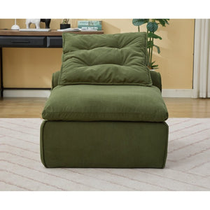 English Elm New Modular Corduroy Lounge Sofa Armrest Free Design with Pocket Spring Cushions and Pillows W2108P236842