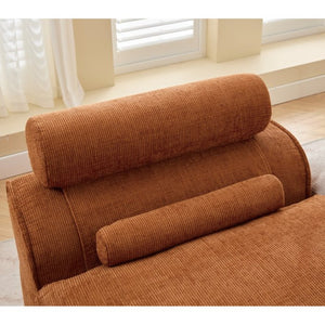English Elm New Modular Chenille Two Seat Lounge Sofa with Neck and Lumbar Pillow Support W2108P261274