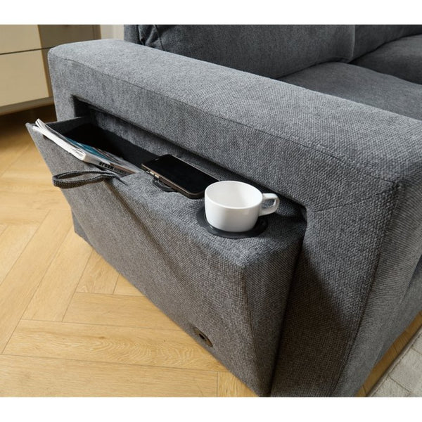 English Elm [new Modular Sectional Sofa with Wireless Charging Cup Holders Linen Upholstery 5 Seat W2108S00040