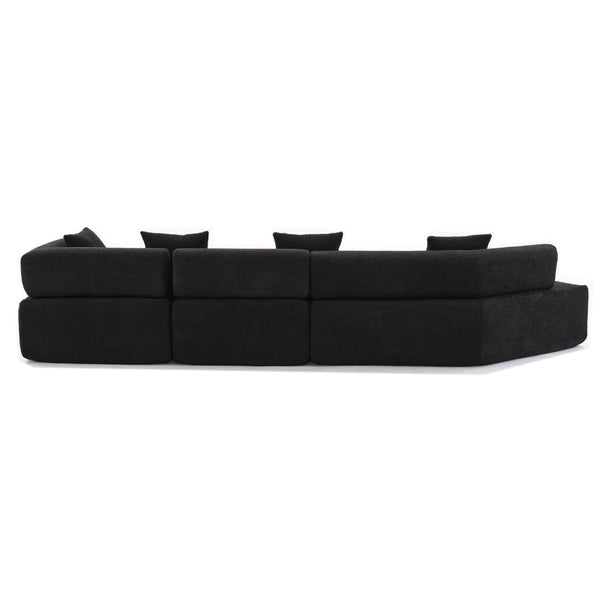 English Elm [new Boucle Modular Sectional Sofa with Chaise Pre-assembled Four Seat L-shape Living Room Couch W2108S00069