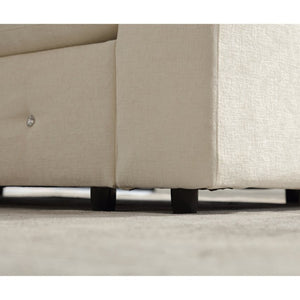 English Elm [new Arrived] Oversized U-shaped Chenille Sectional with Storage Chaise Crystal Button Accents Beige W2108S00073