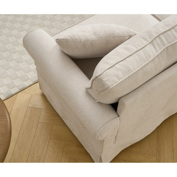 English Elm [new Arrived] Modular Linen Sectional Sofa with Reversible Chaise and Pocket Spring Support Beige W2108S00098