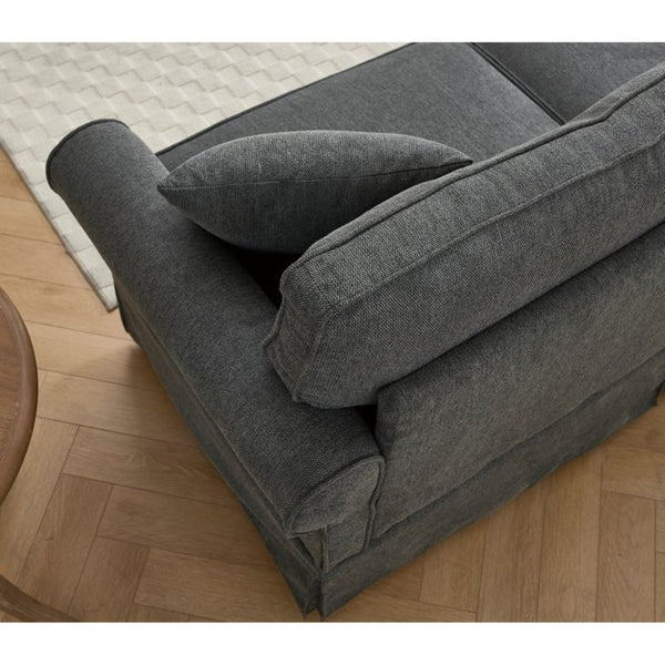 English Elm [new Arrived] Modular Linen Sectional Sofa with Reversible Chaise and Pocket Spring Support Dark Gray W2108S00099