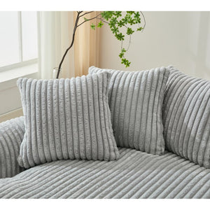 English Elm [new Arrived] 127 Inch Curved L-shape Sectional Sofa Gray Corduroy Lounge Living Room W2108S00119