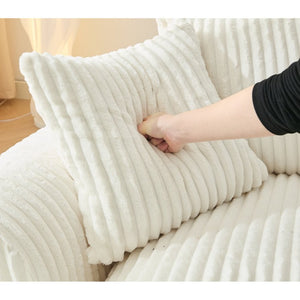 English Elm [new Arrived] Large Curved L-shape Sectional Sofa Corduroy Upholstered with Ten Back Cushions Beige W2108S00120