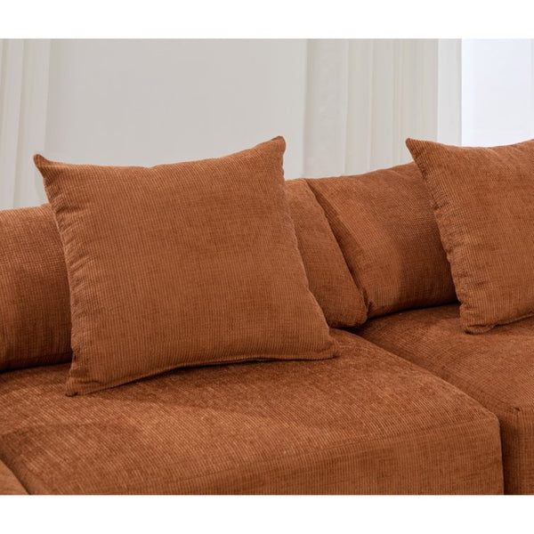 English Elm [new Arrived] Modular Chenille Sectional Sofa Five Piece L Shaped Floor Hugging Sleeper W2108S00122