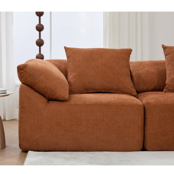 English Elm [new Arrived] Modular Chenille Sectional Sofa Five Piece L Shaped Floor Hugging Sleeper W2108S00122
